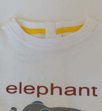 One Piece Strip-Proof Toddler Elephant Romper in White/Gray