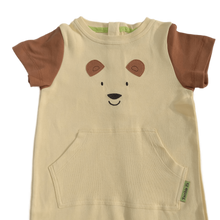 Strip-Proof Toddler Bear Romper with a Back Zipper in Yellow/Brown